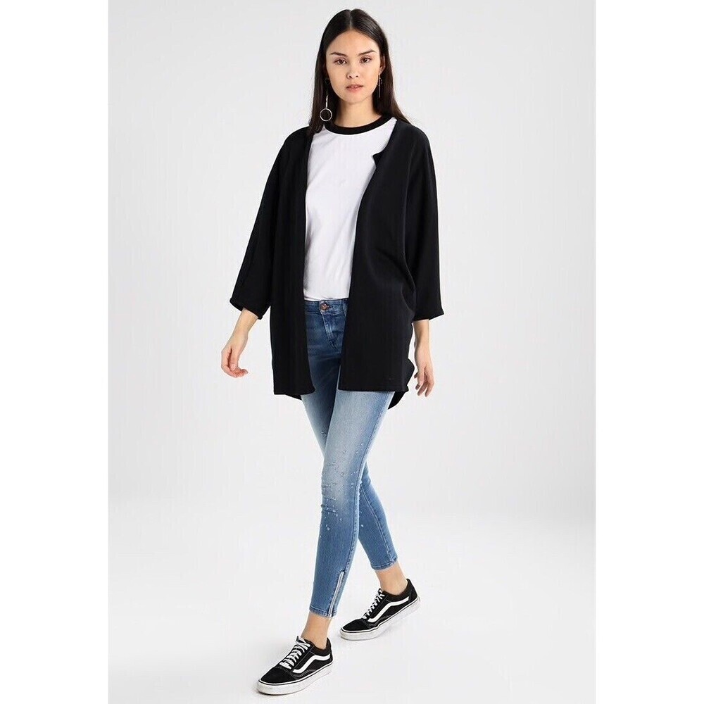 Aware By Vero Moda Organic Cotton Open Cardigan In Black Size S/M $140